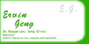 ervin geng business card